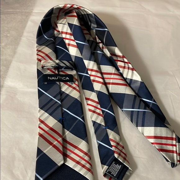 Nautica Red and Blue Striped Tie Classic Accessory - Picture 4 of 5